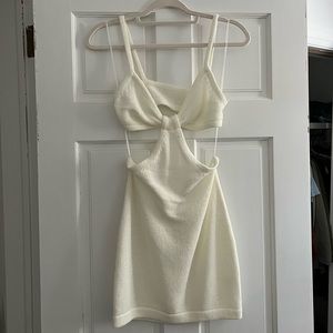 White cut out dress